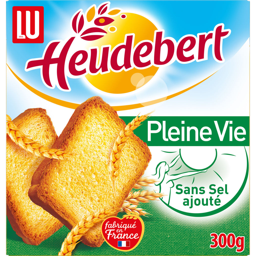 HEUDEBERT - Biscottes Pleine Vie sin sal añadida x34 - 300g