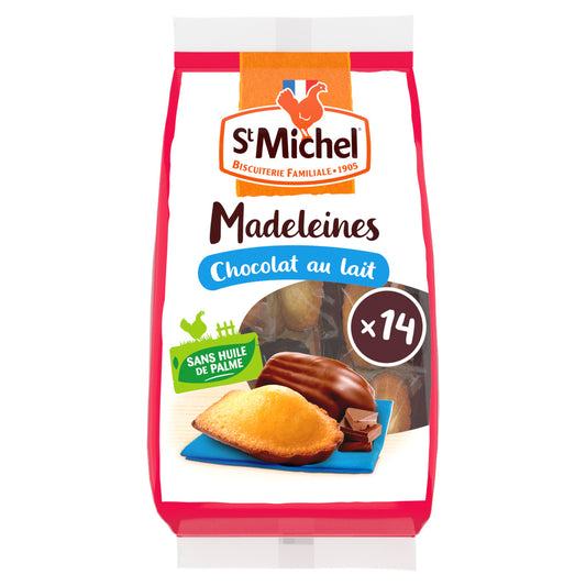 Madeleines ST MICHEL nappées de chocolat au lait 350g