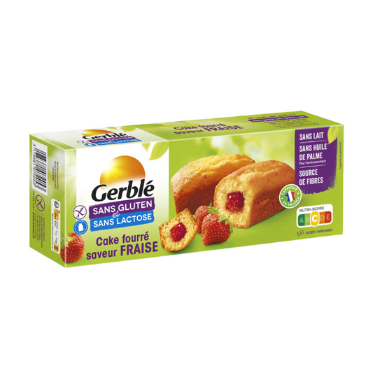 Gâteau fourré à la fraise sans gluten GERBLÉ 210g
