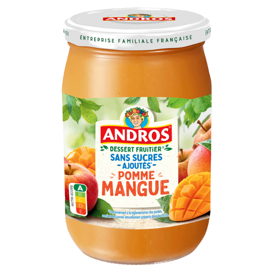 Dessert di frutta ANDROS mela e mango senza zuccheri aggiunti 650g