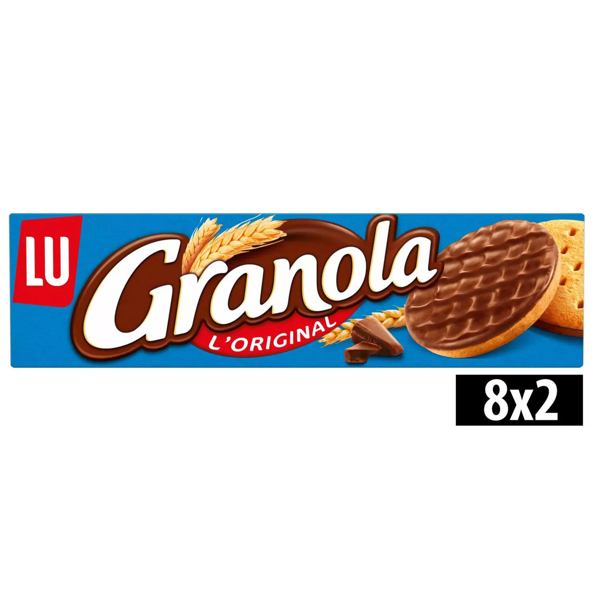 Biscoitos de Shortbread Cobertos com Chocolate ao Leite e Granola LU 200g
