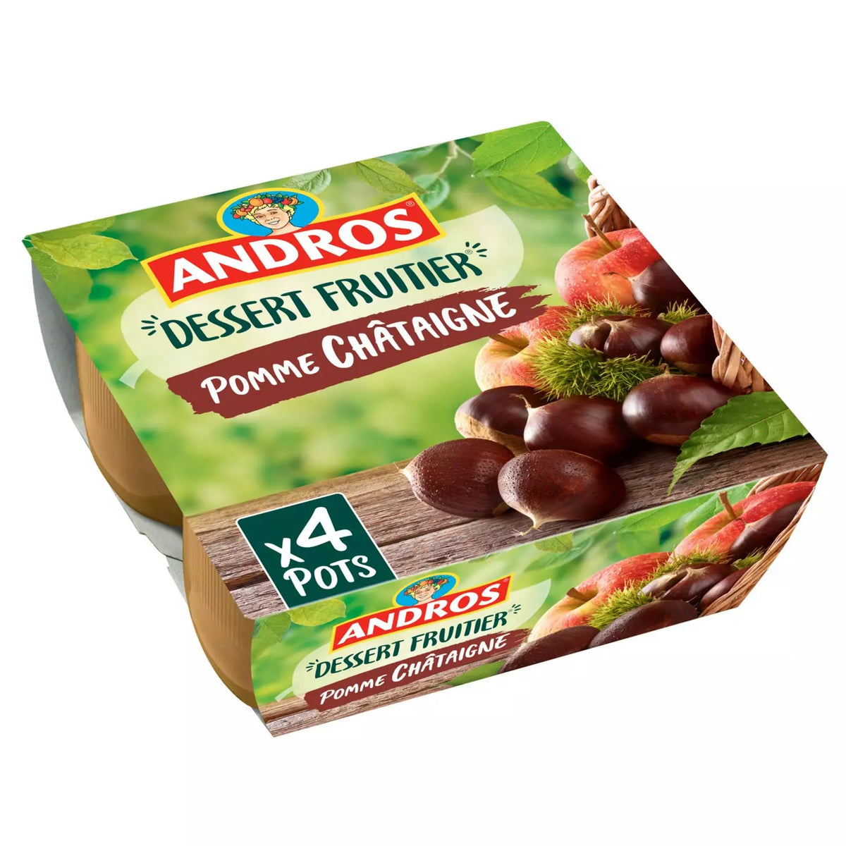 ANDROS Spezialität Apfel Kastanie 4x100g