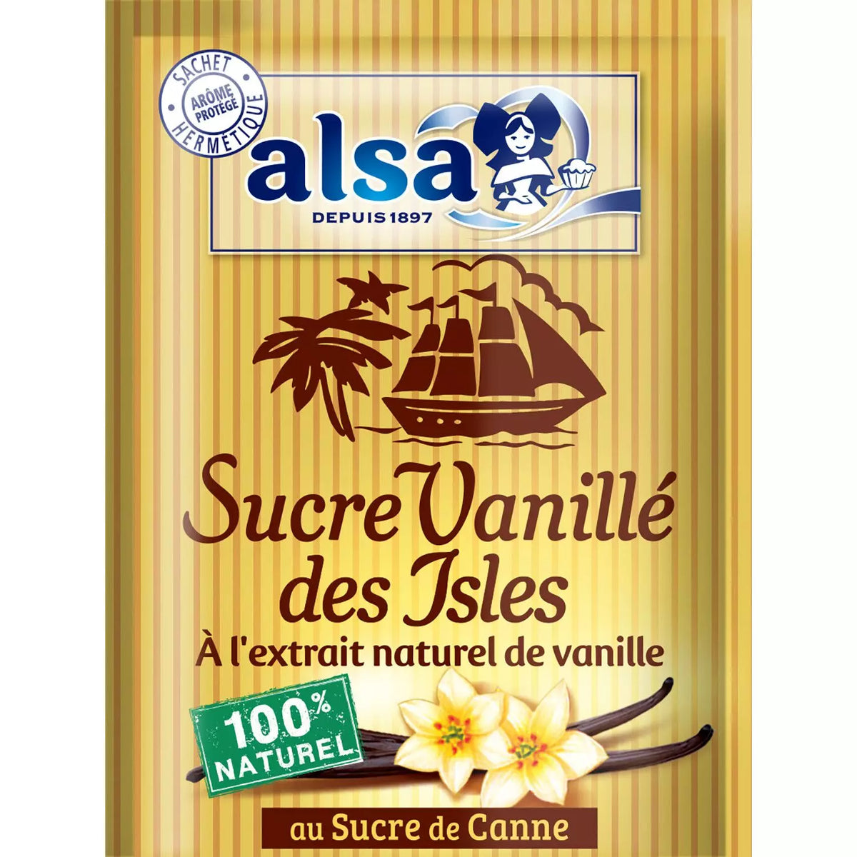 ALSA Vanilla Sugar of Isles with sugar of Cane 7x7,5g