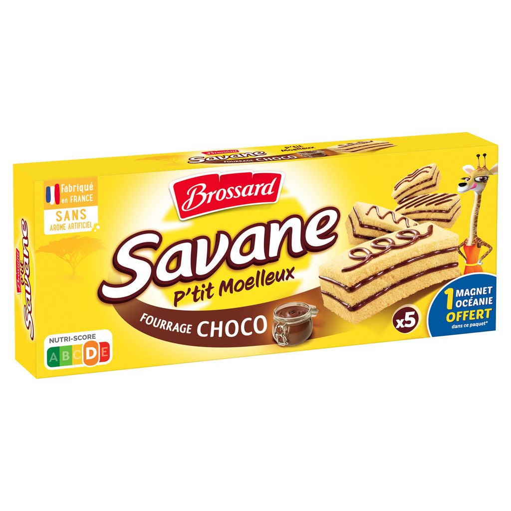 BROSSARD Savane p'tit soft filled cakes with chocolate 135g