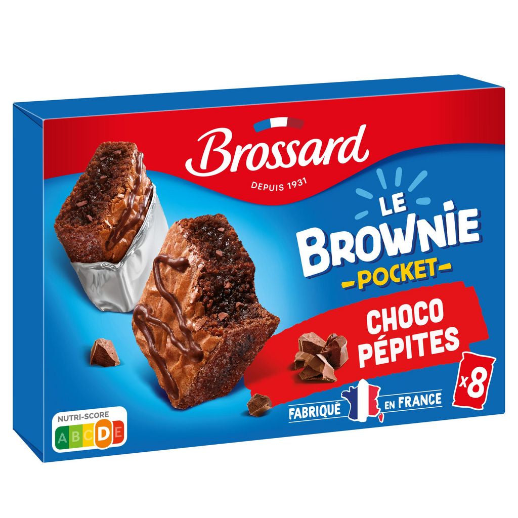 BROSSARD Mini brownies con pepitas de chocolate en bolsitas individuales 240g