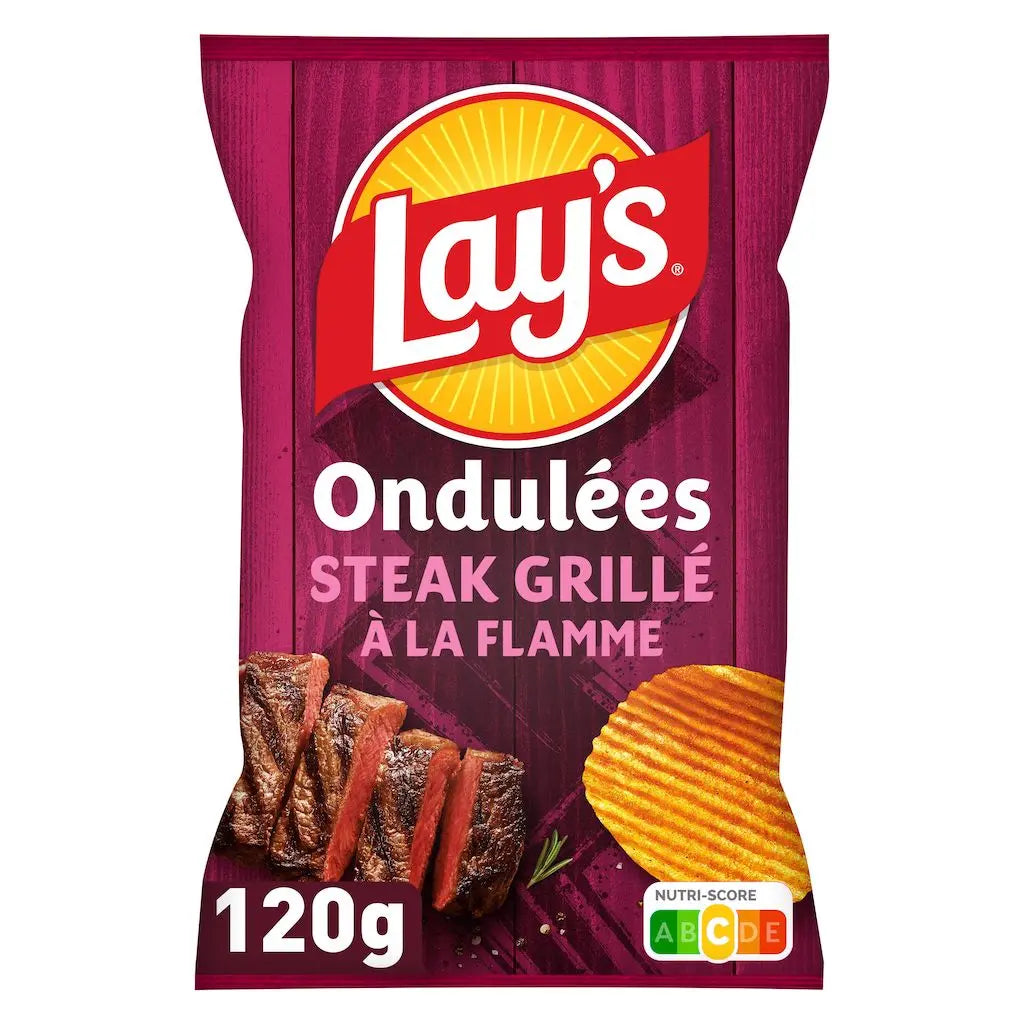 LAY'S Wellen-Chips mit dem Geschmack von gegrilltem Steak 120g