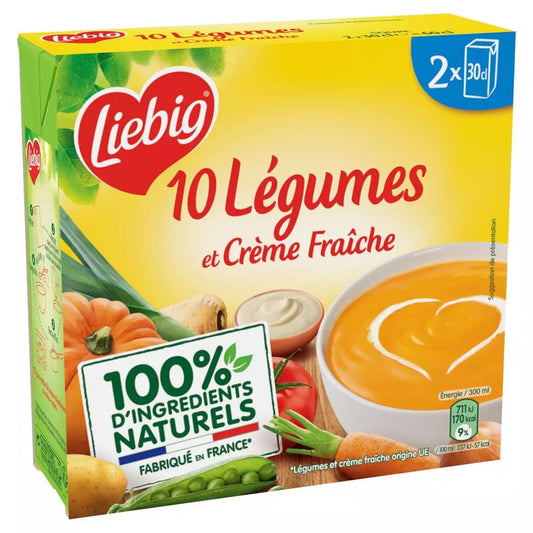 SOPA DE VERDURAS Y NATA FRESCA LIEBIG 10 (2x300ml) 600ml