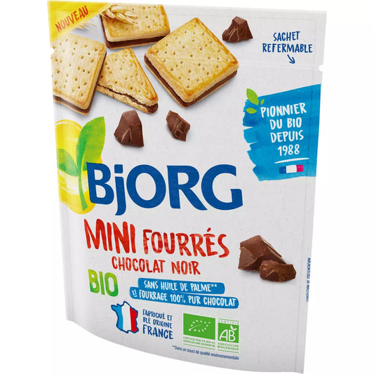 BJORG Bio-Minikekse gefüllt mit dunkler Schokolade 180g