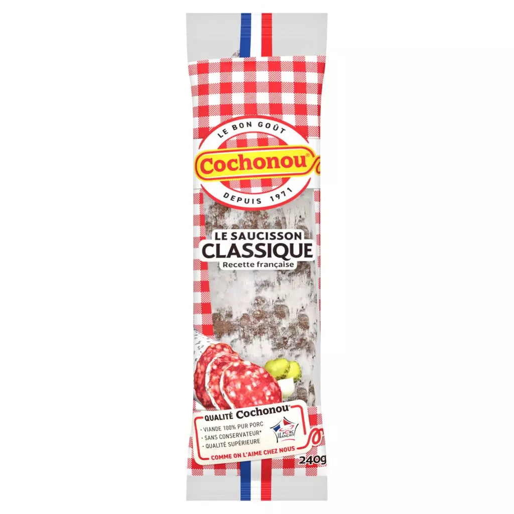 Saucisson sec pur porc classique COCHONOU 240g