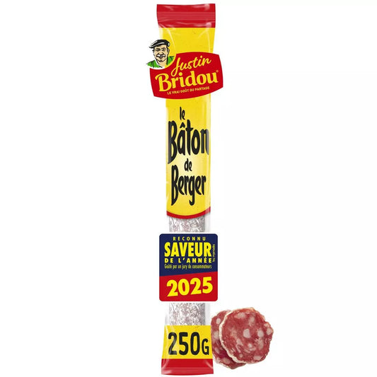 JUSTIN BRIDOU Bâton de Berger Pure Pork Dry Sausage 250g
