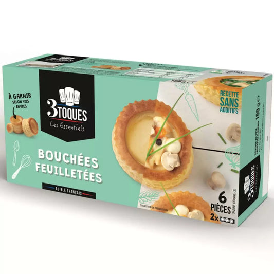 3 TOQUES Mini Puff Pastry Shells x6 – 159g