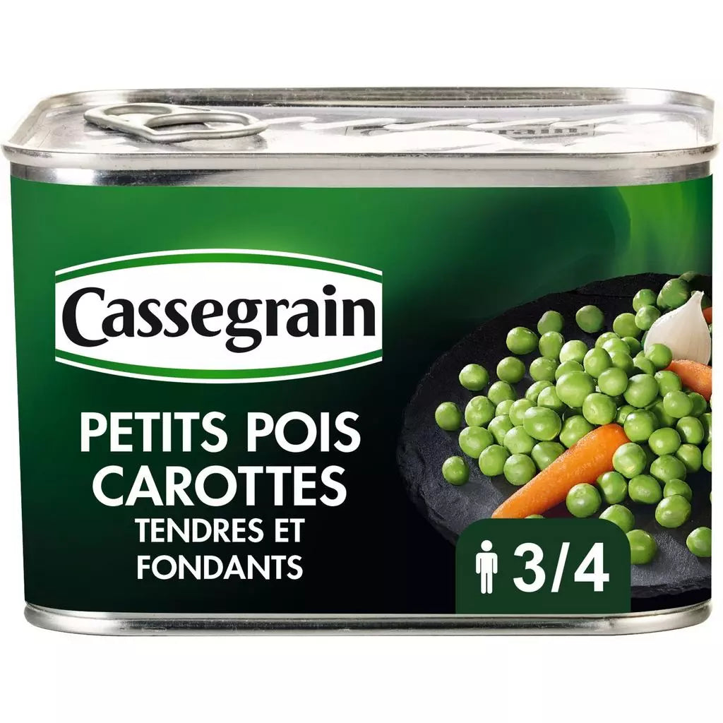 Cassegrain Ervilhas com Cenouras Macias e Delicadas 465g