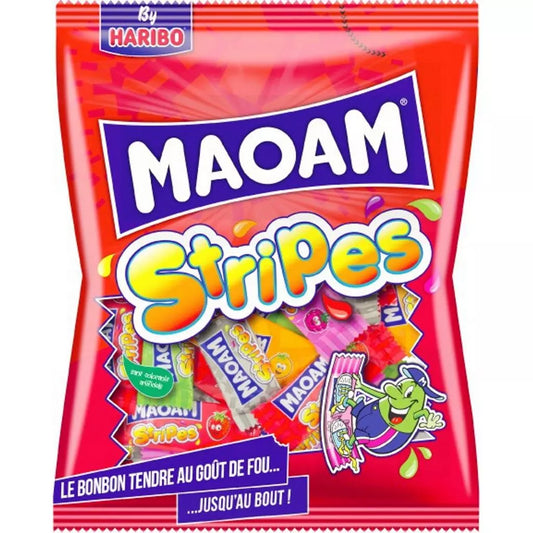 Bonbons fruités MAOAM Stripes en sachets individuels 250g