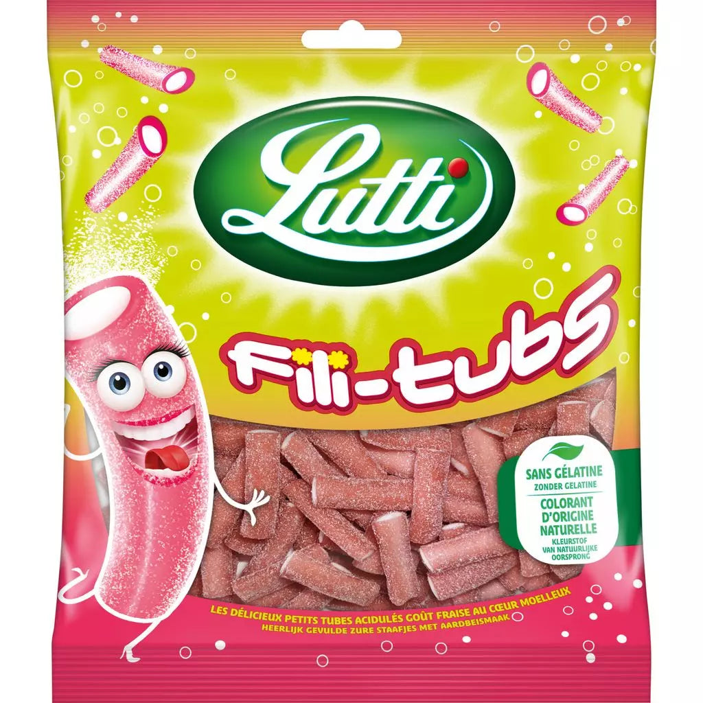 LUTTI Fili-Tubs Caramelos de Fresa Ácida 200g