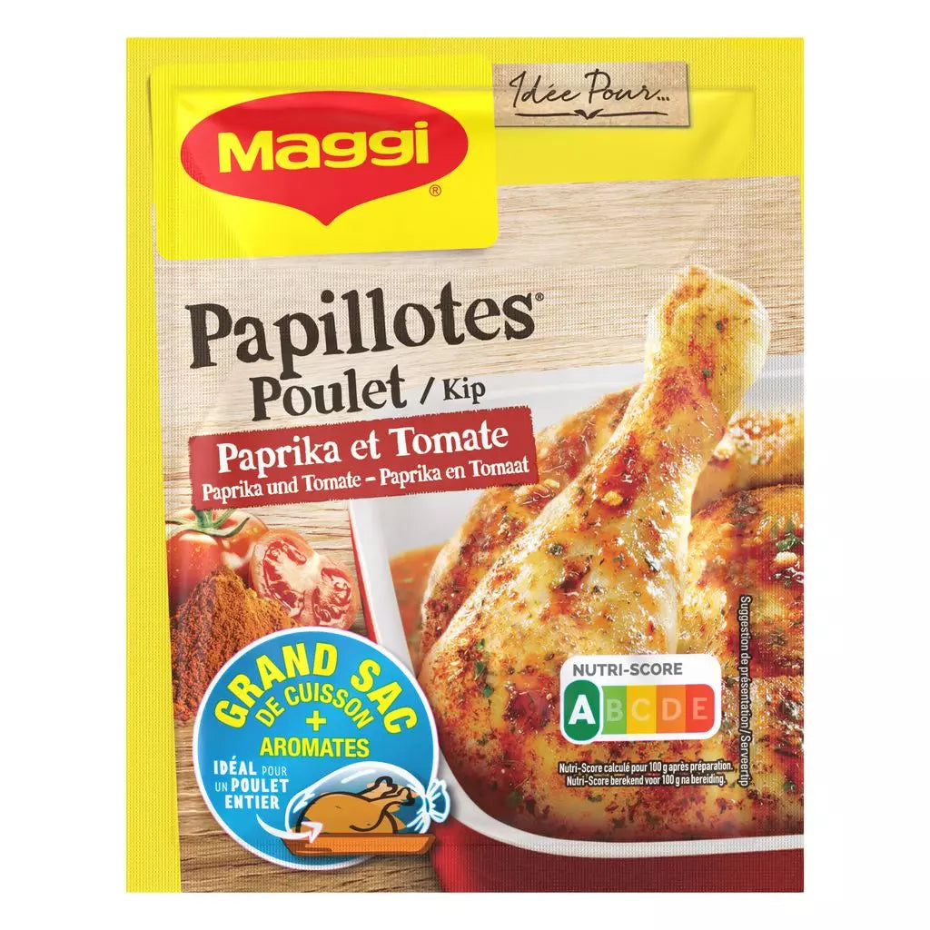 MAGGI Papillotes Poulet Paprika & Tomate sans colorants artificiels 28g