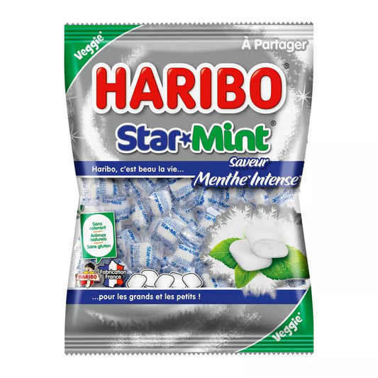 HARIBO Star Mint Candies with Intense Mint Flavor, Vegetarian 200g