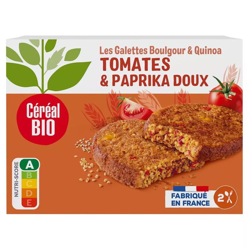 Gallette di Bulgur e Quinoa BIO con Pomodoro – 2x100g