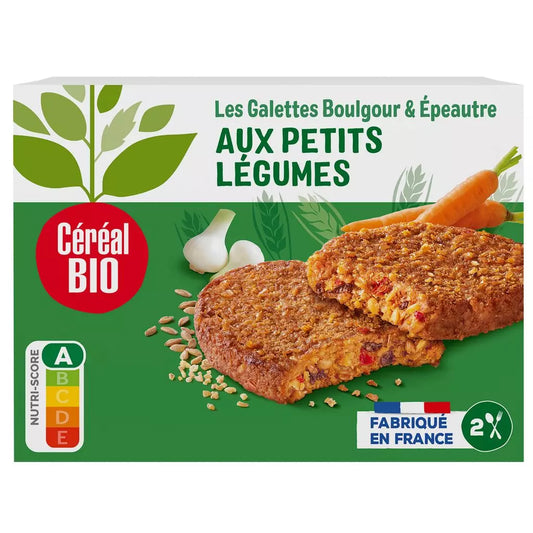CEREAL BIO Dinkel- & Bulgur-Küchlein mit Gemüsemix – 2x100g
