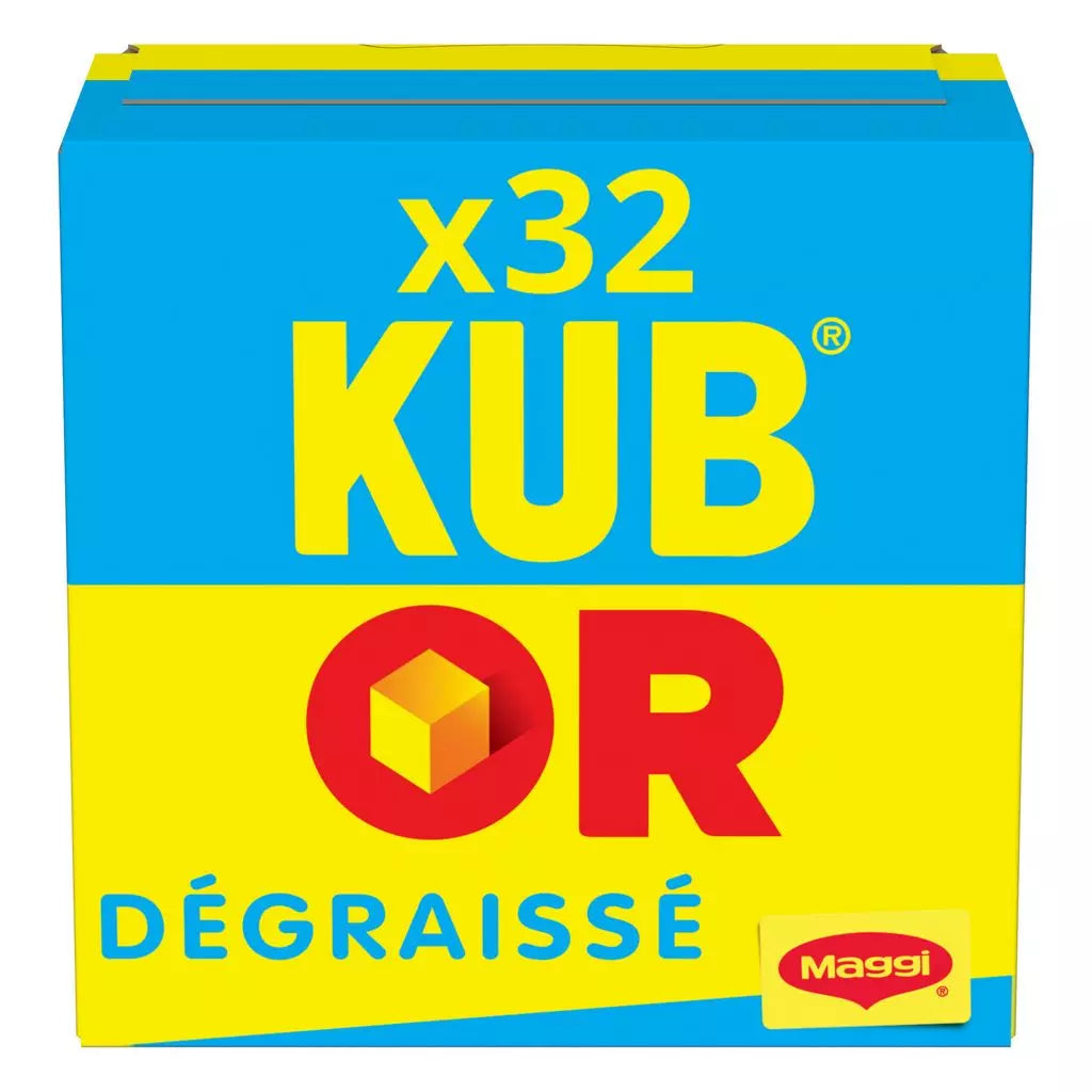 MAGGI Kub Or Reduced-Fat Bouillon 100% Plant-Based (32x4g) 128g