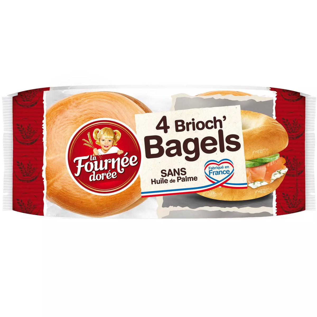 LA FOURNÉE DORÉE brioche Bagel palm oil-free 300g*