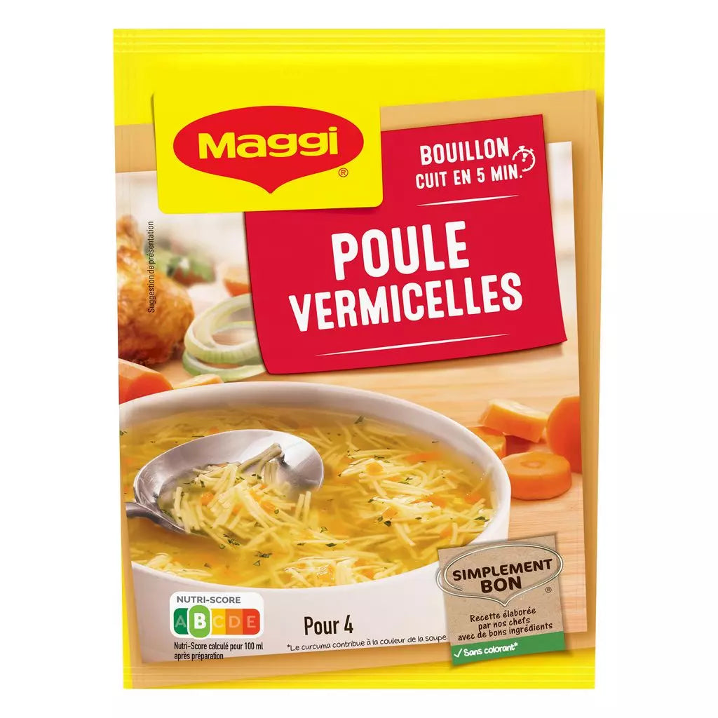 Soupe déshydratée au poulet et vermicelles MAGGI (65 g, pour 4 personnes) 65 g