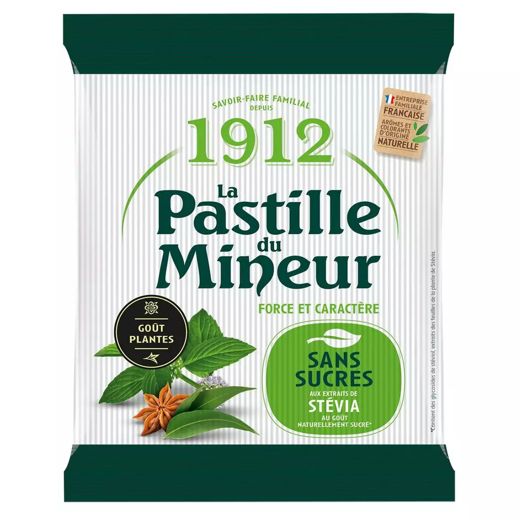 Bonbons sans sucre VERQUIN 1912 aux extraits de plantes, 100 g