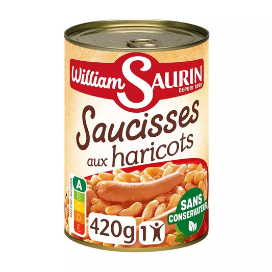 WILLIAM SAURIN Würstchen mit Bohnen 420g