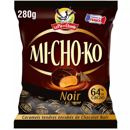LA PIE QUI CHANTE Michoko Caramel and Dark Chocolate Candies 280g