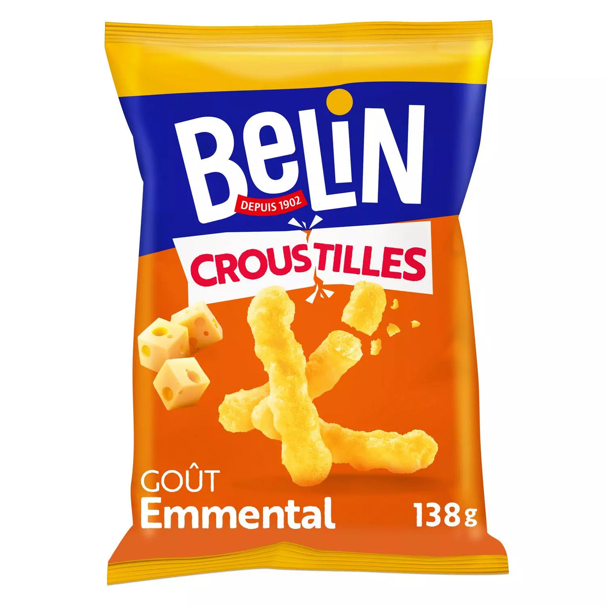 Biscuits salés BELIN Croustilles à l'Emmental 138g