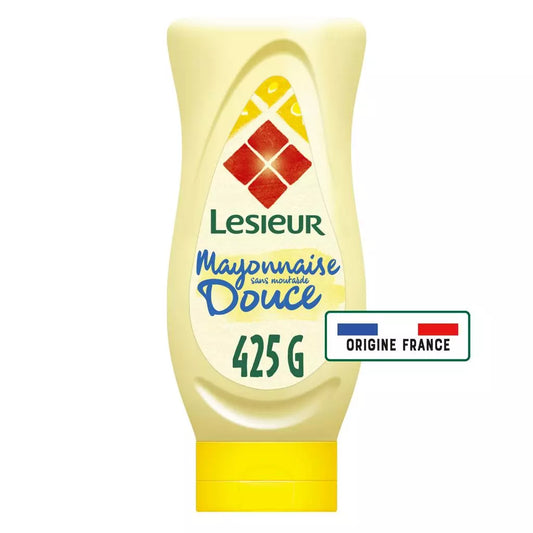 Mayonnaise douce LESIEUR sans moutarde, élaborée avec de l'huile de colza française – 425g