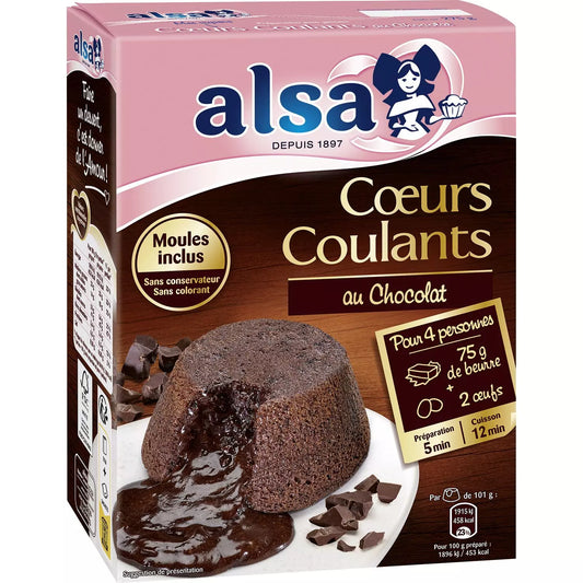 ALSA mix for cakes Cœurs Coulants with chocolate 275g