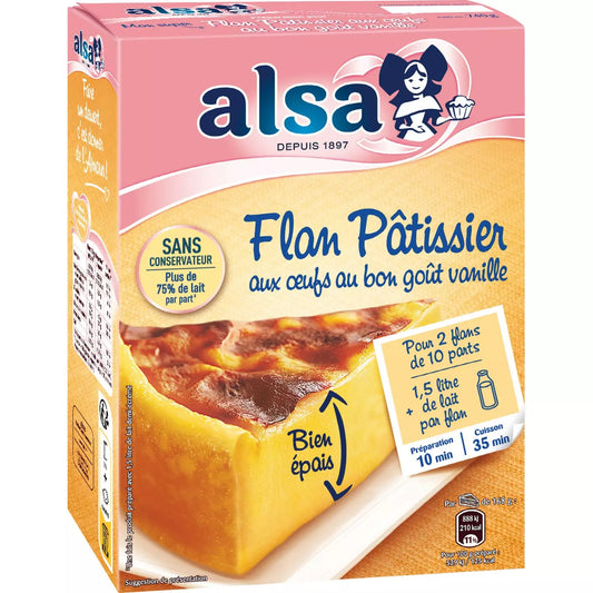ALSA Flan Mix with Eggs and Vanilla – 740g (2 Sachets)