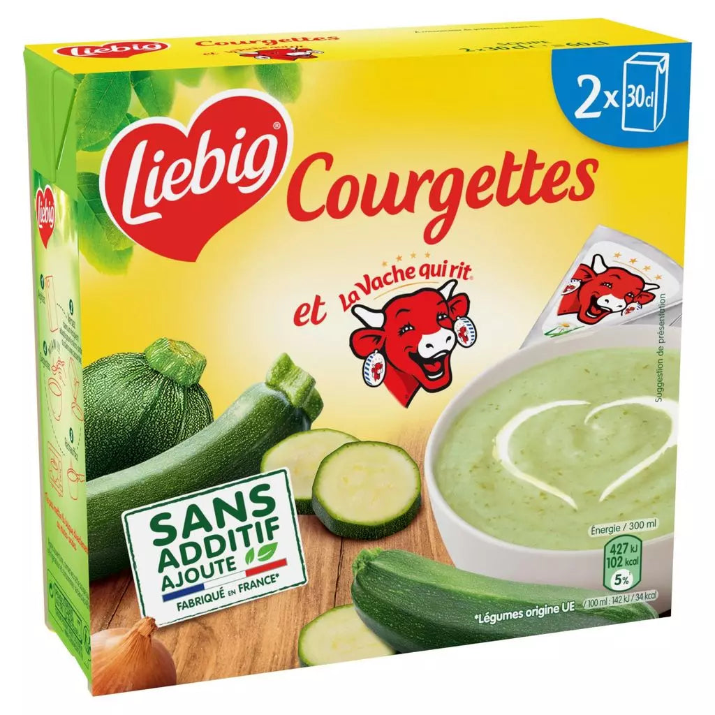 Sopa de Abobrinha e La Vache Qui Rit LIEBIG (2x300ml) 600ml