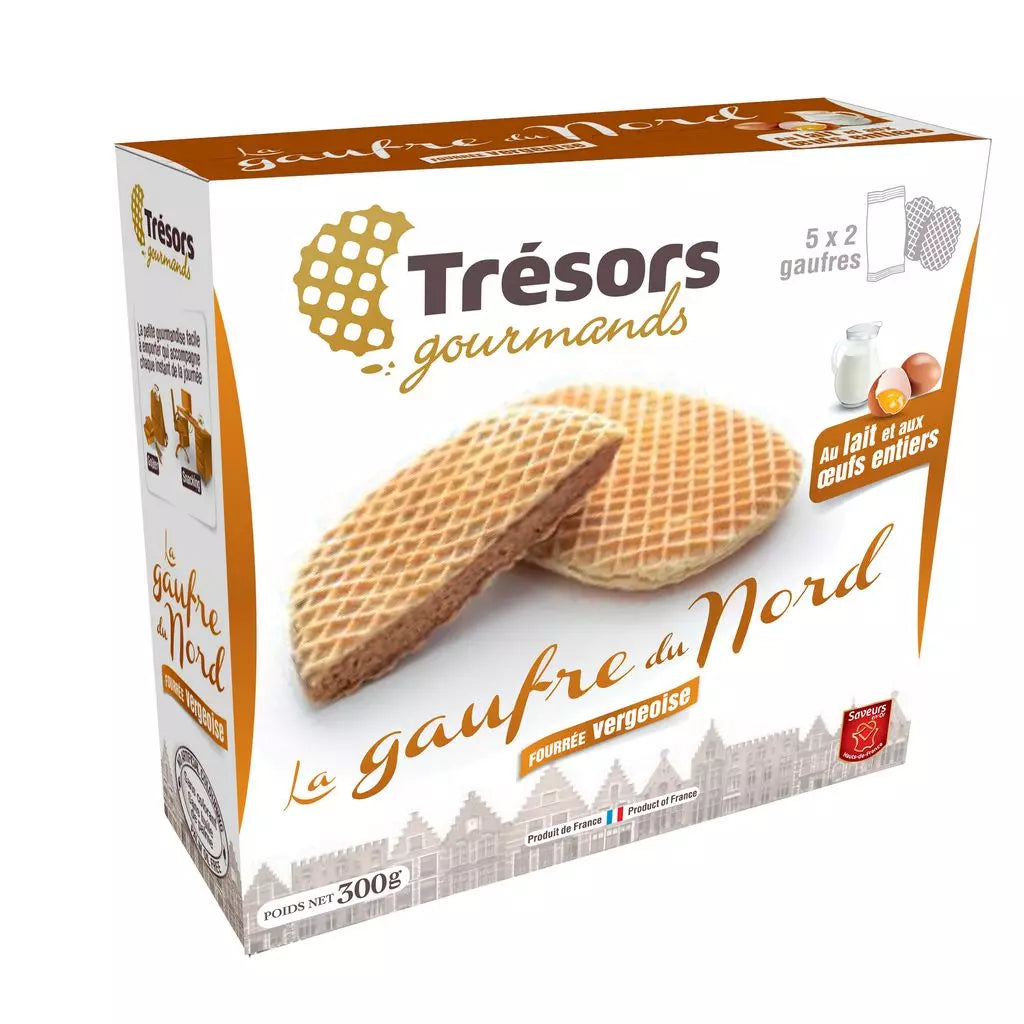 Waffle del Nord TRESORS GOURMANDS ripiene di Vergeoise - Bustine freschezza 300g