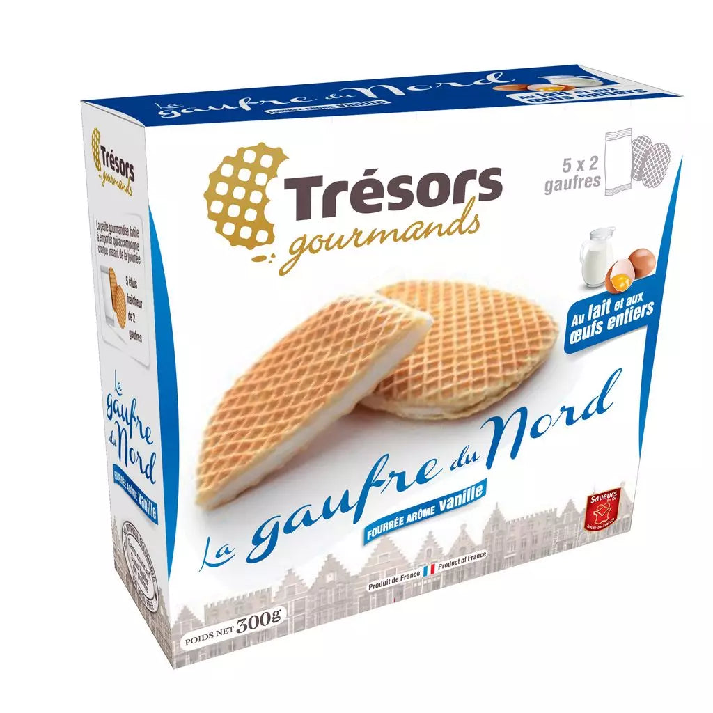 Waffles do Norte TRESORS GOURMANDS Sabor Baunilha Gold em Sachês de Frescor - 300g