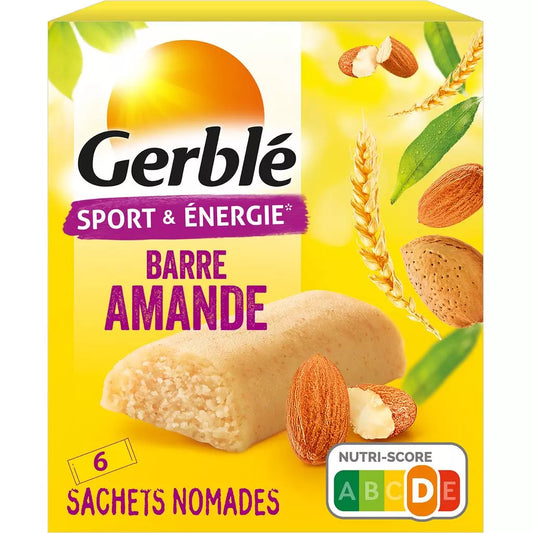 Barres aux amandes GERBLE, sachets individuels, 150 g, 6 barres