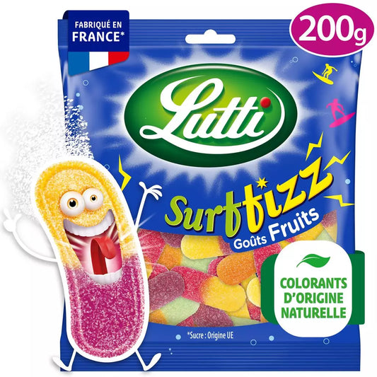 LUTTI Surfizz Fruchtbonbons mit spritzigem Geschmack 200g