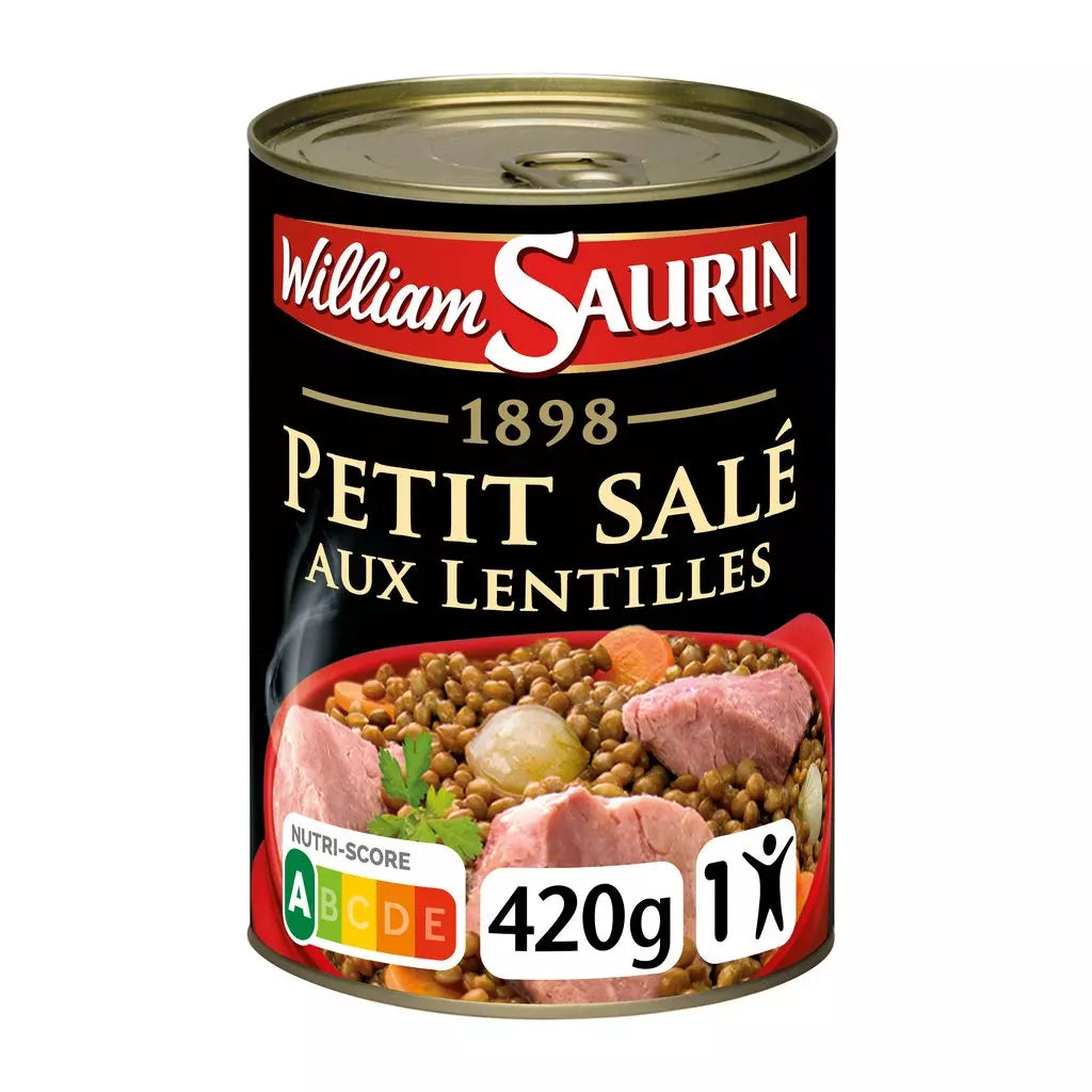 WILLIAM SAURIN Salted Pork with Lentils 420g