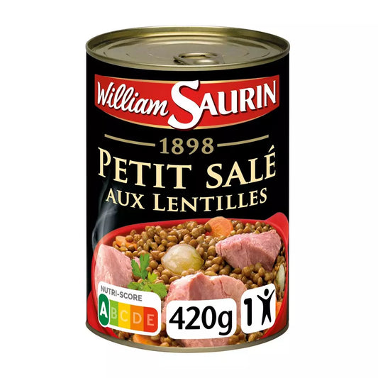 Lentilles cuisinées au petit salé WILLIAM SAURIN 420g