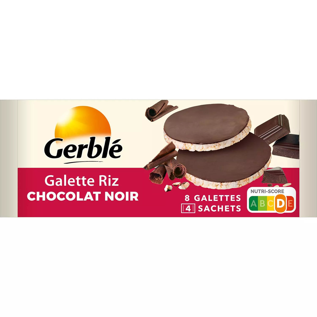 GERBLÉ Galettes de Riz Chocolat Noir 130,4g