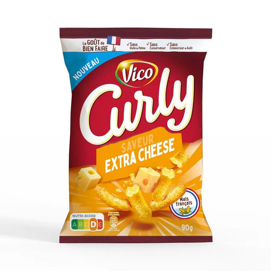 CURLY Biscuits soufflés extra cheese 90g