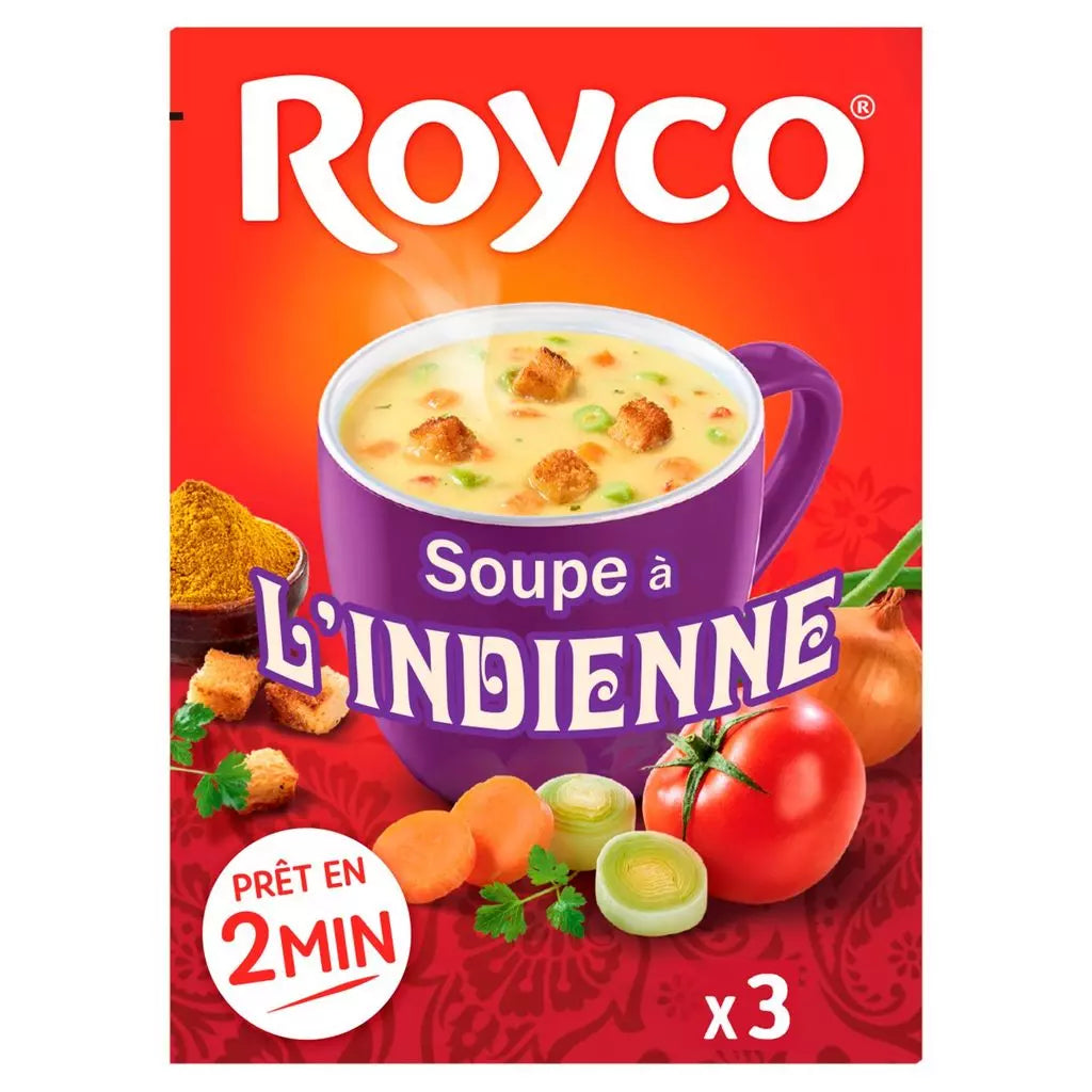 ROYCO Indischer Gemüse-Curry-Suppe mit Croutons – 3x60cl