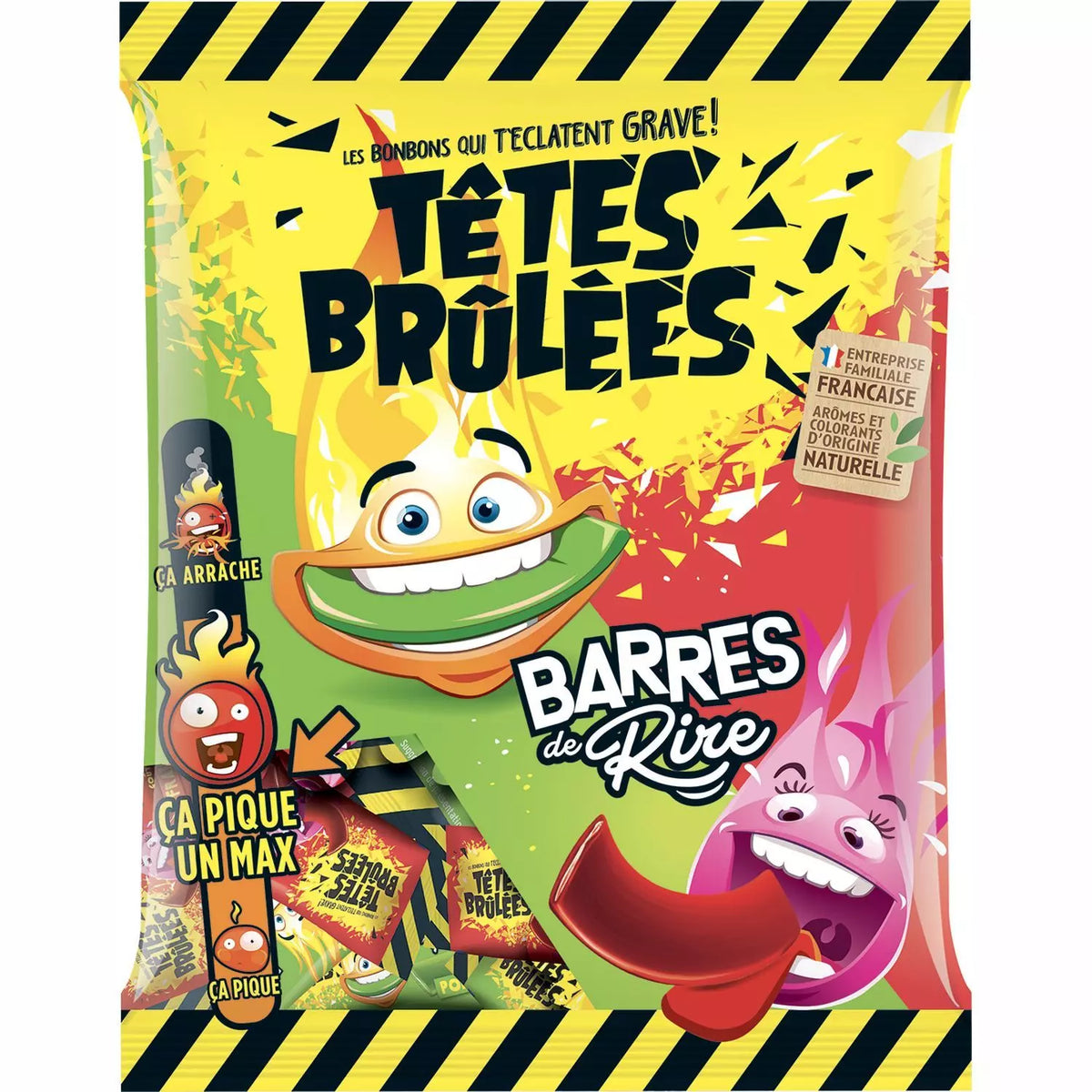 Barras de doce azedo TÊTES BRÛLÉES 200g