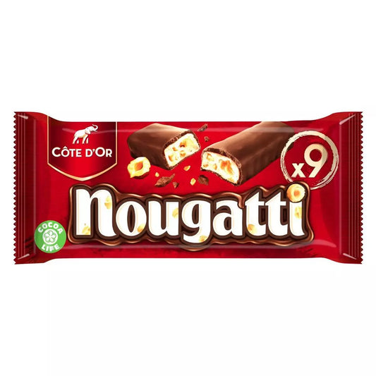 COTE D'OR Nougatti Chocolate Bars with Nougat 270g (9 bars)