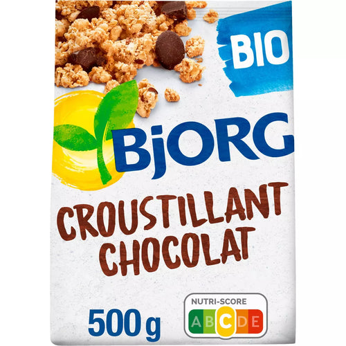 BJORG - crunchy cereal Bio with chocolate reduced sugar 500g