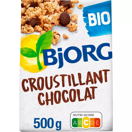 BJORG - crunchy cereal Bio with chocolate reduced sugar 500g