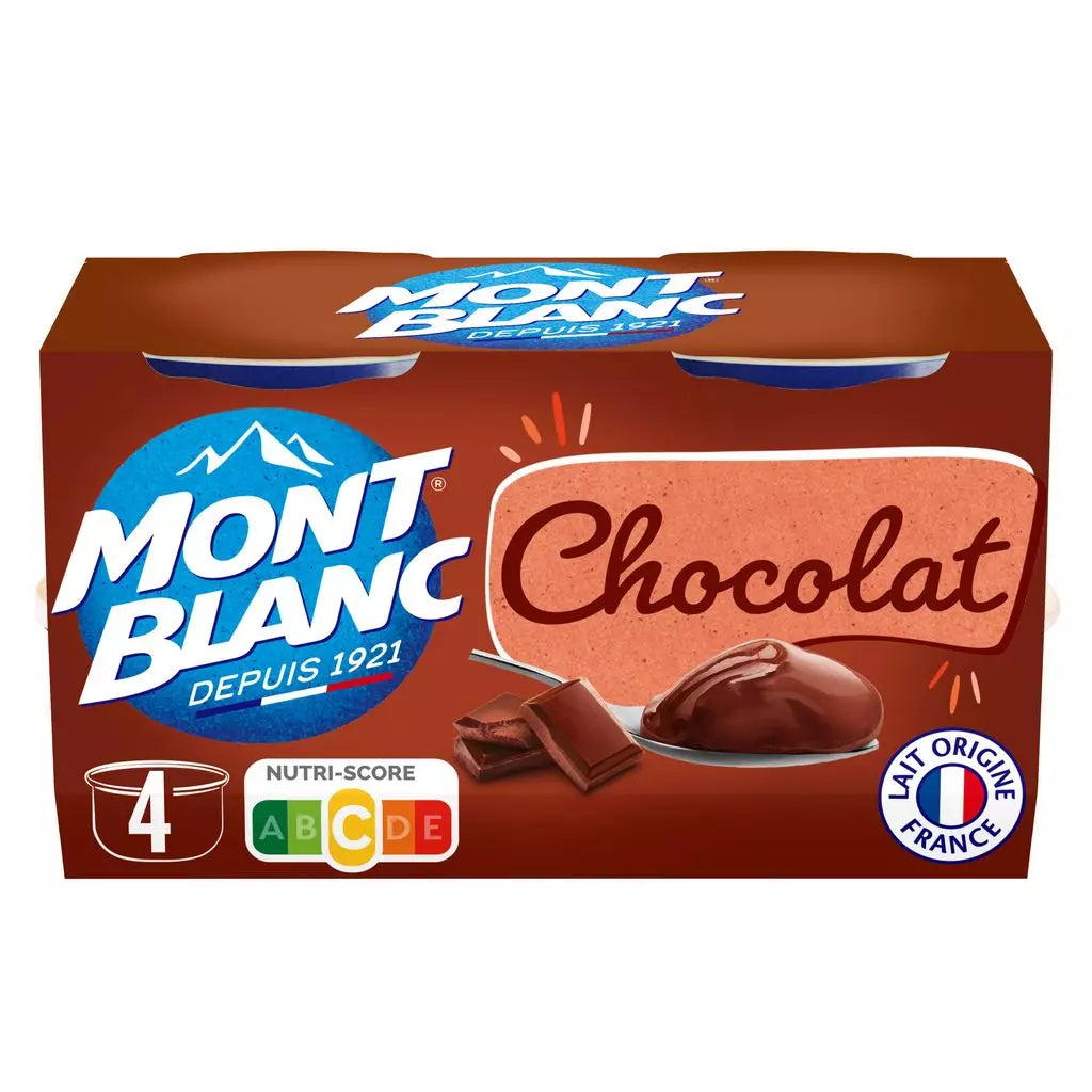 MONT BLANC Schokoladen-Dessertcreme 4x125g – 500g