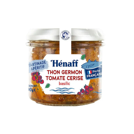 HENAFF Tartinade of tuna germon and tomato cherry basil 90g