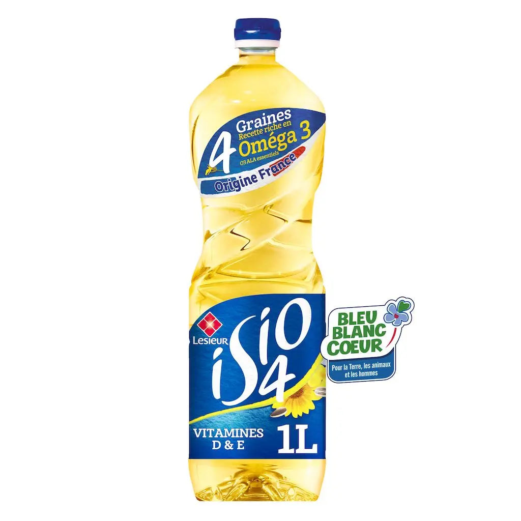 Aceite LESIEUR Isio 4 de 4 semillas, origen Francia, 1 l