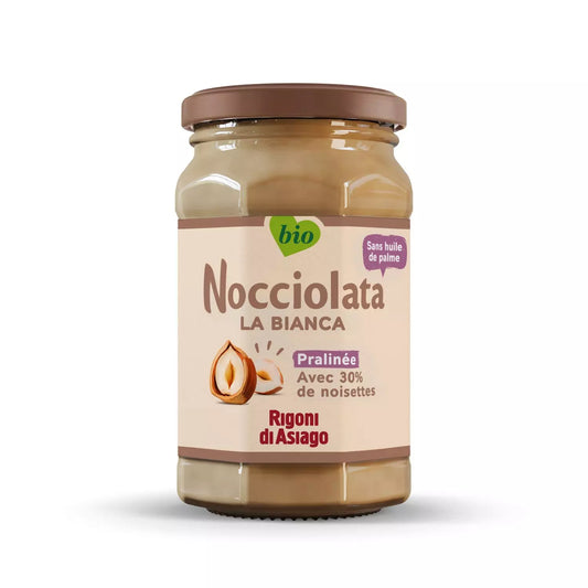 RIGONI DI ASIAGO Nocciolata Bianca Pâte à tartiner bio aux noisettes sans huile de palme 250g